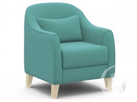 Кресло отдыха Комфорт-4 (бесцветный лак/CANDY AQUVAMARINE) в Оби - ob.katalogmebeli.com | фото 1