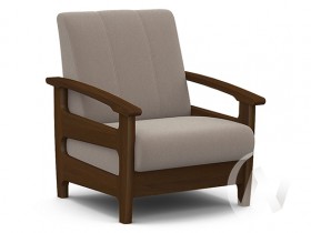 Кресло для отдыха Омега (орех лак/CATANIA COCOA) в Оби - ob.katalogmebeli.com | фото 1
