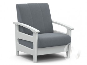 Кресло для отдыха Омега (снег лак/CATANIA SILVER) в Оби - ob.katalogmebeli.com | фото 1