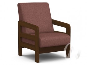 Кресло отдыха Вега-34 (орех лак/UNO BERRY) в Оби - ob.katalogmebeli.com | фото