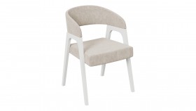 Кресло «Техас 1» (Белый матовый/Микровелюр Jercy Cream №208) в Оби - ob.katalogmebeli.com | фото