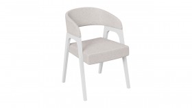 Кресло «Техас 1» (Белый матовый/Шенилл Estetica Vanille №220) в Оби - ob.katalogmebeli.com | фото