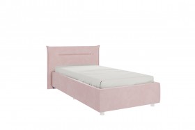 Кровать 0.9 Альба с основанием (Нежно-розовый велюр) в Оби - ob.katalogmebeli.com | фото