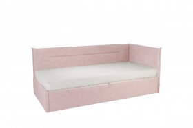 Кровать 0.9 Альба Тахта (Нежно-розовый велюр) в Оби - ob.katalogmebeli.com | фото