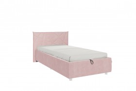 Кровать 0.9 Бест (Нежно-розовый велюр/под-мех) в Оби - ob.katalogmebeli.com | фото 1