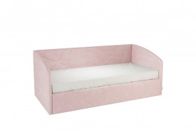 Кровать 0.9 Бест Софа (Нежно-розовый велюр) в Оби - ob.katalogmebeli.com | фото