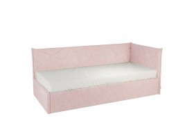 Кровать 0.9 Бест Тахта (Нежно-розовый велюр) в Оби - ob.katalogmebeli.com | фото