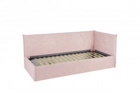 Кровать 0.9 Бест Тахта (Нежно-розовый велюр) в Оби - ob.katalogmebeli.com | фото 3