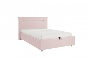 Кровать 1,2 Альба (Нежно-розовый велюр/под-мех) в Оби - ob.katalogmebeli.com | фото