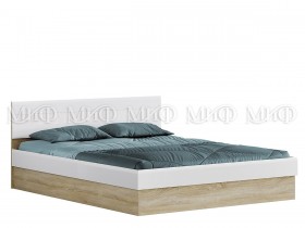 Кровать 1,4 спальня Фортуна (Дуб сонома/белый глянец) в Оби - ob.katalogmebeli.com | фото