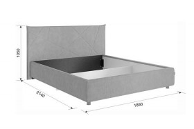 Кровать 1,6 Квест с основанием (Топаз велюр) в Оби - ob.katalogmebeli.com | фото 2