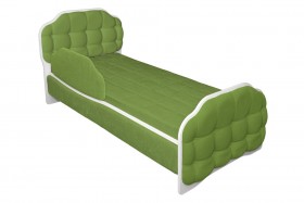 Кровать 160 Атлет 76 Зелёный (мягкий бортик) в Оби - ob.katalogmebeli.com | фото