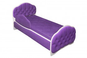 Кровать 160 Гармония 32 Фиолетовый (мягкий бортик) в Оби - ob.katalogmebeli.com | фото