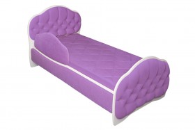 Кровать 160 Гармония 67 Светло-фиолетовый (мягкий бортик) в Оби - ob.katalogmebeli.com | фото 1