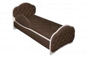 Кровать 170 Гармония 08 Шоколад (мягкий бортик) в Оби - ob.katalogmebeli.com | фото 1