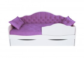 Кровать 170 серии Иллюзия Лайт 1 ящик 32 Фиолетовый (подушки) в Оби - ob.katalogmebeli.com | фото