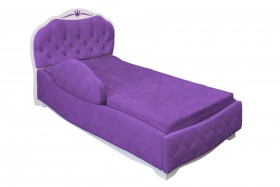 Кровать 190 Гармония Lux 32 Фиолетовый (мягкий бортик) в Оби - ob.katalogmebeli.com | фото 1