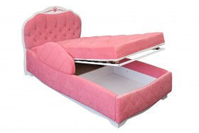Кровать 190 Гармония Lux 32 Фиолетовый (мягкий бортик) в Оби - ob.katalogmebeli.com | фото 2