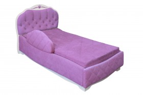 Кровать 190 Гармония Lux 67 Светло-фиолетовый (мягкий бортик) в Оби - ob.katalogmebeli.com | фото 1