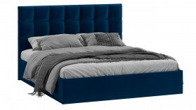 Кровать без ПМ «Эмбер» Велюр Confetti/Blue в Оби - ob.katalogmebeli.com | фото 1