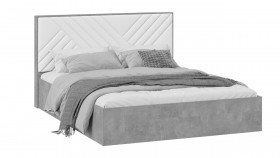 Кровать без ПМ «Хилтон» Тип 1 Ателье светлый/Белый в Оби - ob.katalogmebeli.com | фото