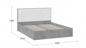 Кровать без ПМ «Хилтон» Тип 1 Ателье светлый/Белый в Оби - ob.katalogmebeli.com | фото 3