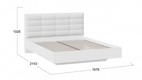 Кровать без подъемного механизма «Агата» Белый в Оби - ob.katalogmebeli.com | фото 3