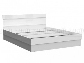 Кровать Челси 1400 (Белый/Белый глянец) в Оби - ob.katalogmebeli.com | фото 1