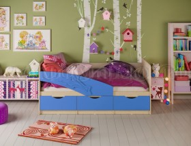 Кровать детская 1,6м Дельфин (Синий матовый) в Оби - ob.katalogmebeli.com | фото 1