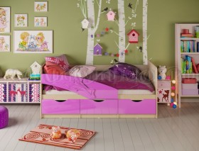 Кровать детская 1,6м Дельфин (Сиреневый металлик) в Оби - ob.katalogmebeli.com | фото 1