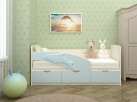Кровать детская 1,6м Дельфин (Розовый металлик) в Оби - ob.katalogmebeli.com | фото 1