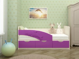 Кровать детская 1,6м Дельфин (Розовый металлик) в Оби - ob.katalogmebeli.com | фото 8