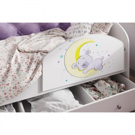 Кровать детская Звездочка Белый/Фиолетовый в Оби - ob.katalogmebeli.com | фото 4