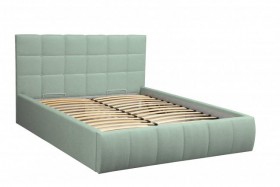 Кровать "Диана" ш. 1400 (Н=1010мм) (жаккард аква) в Оби - ob.katalogmebeli.com | фото