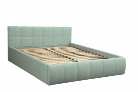 Кровать "Диана" ш. 1400 (Н=820мм) (жаккард аква) в Оби - ob.katalogmebeli.com | фото