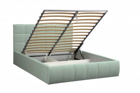 Кровать "Диана" ш. 1600 (Н=1010мм) (жаккард аква) в Оби - ob.katalogmebeli.com | фото 4