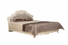 Кровать двойная "Кантри" (вудлайн кремовый/патина/ортопед/1820) в Оби - ob.katalogmebeli.com | фото
