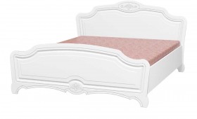Кровать двойная 1400х2000 (комплект) Лотос (Белый/Белый Глянец) в Оби - ob.katalogmebeli.com | фото 1