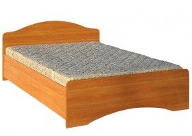 Кровать двойная 1600-1 без матраса (круглые спинки) Вишня Оксфорд в Оби - ob.katalogmebeli.com | фото