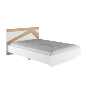 Кровать двухспальная 1,4м Теодора (белый/дуб крафт золотой) в Оби - ob.katalogmebeli.com | фото
