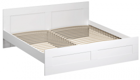 Кровать двухспальная Сириус 1800мм белый в Оби - ob.katalogmebeli.com | фото