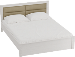 Кровать Элана 1200 с основанием Бодега белая в Оби - ob.katalogmebeli.com | фото 1