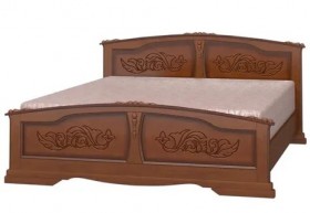 Кровать Елена из массива сосны 1400*2000 Орех в Оби - ob.katalogmebeli.com | фото 4
