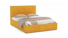 Кровать Гамма ш. 1400 (без основания для хранения) (велюр тенерифе куркума) в Оби - ob.katalogmebeli.com | фото