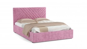 Кровать Гамма ш. 1400 (без основания для хранения) (велюр тенерифе розовый) в Оби - ob.katalogmebeli.com | фото 1