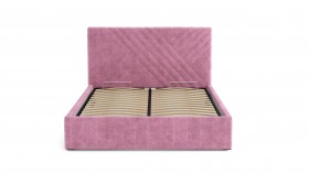 Кровать Гамма ш. 1400 (без основания для хранения) (велюр тенерифе розовый) в Оби - ob.katalogmebeli.com | фото 2