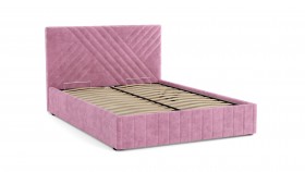 Кровать Гамма ш. 1400 (без основания для хранения) (велюр тенерифе розовый) в Оби - ob.katalogmebeli.com | фото 3