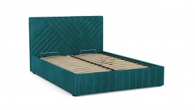 Кровать Гамма ш. 1400 (с основанием для хранения) (велюр тенерифе изумруд) в Оби - ob.katalogmebeli.com | фото 3