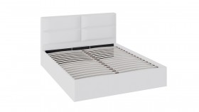 Кровать «Глосс» с мягкой обивкой и подъемным механизмом тип 1 (1600) (Белая) в Оби - ob.katalogmebeli.com | фото