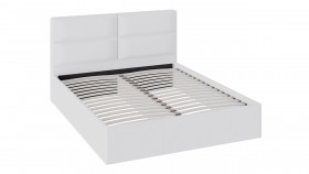 Кровать «Глосс» с мягкой обивкой тип 1 (1600) (Белая) в Оби - ob.katalogmebeli.com | фото